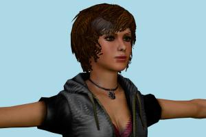 Dahlia Mason Young Silent-Hill, woman, female, girl, people, human, xna, characters, rigged